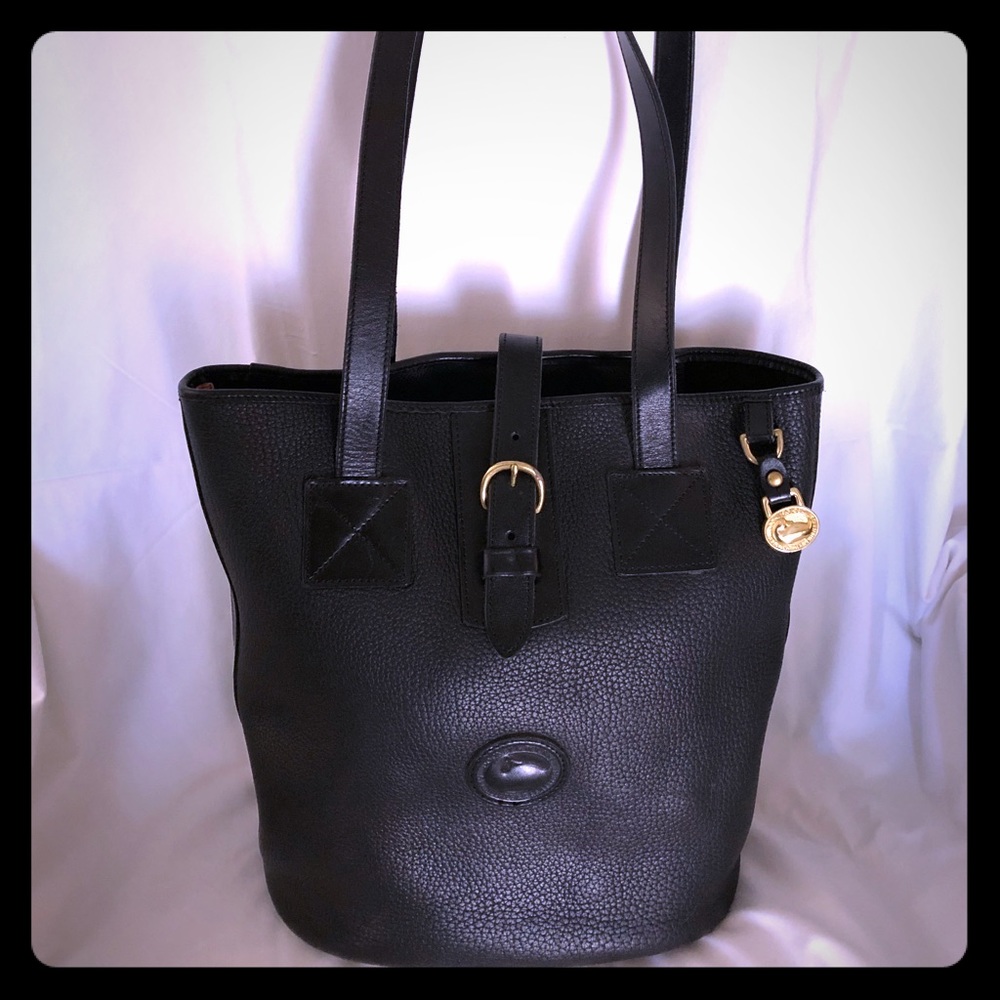 Vintage Dooney and Bourke black on black Tote